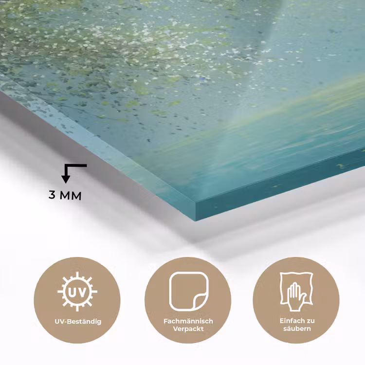 Bootje - Water - Bladeren - Bloesems plexiglas 5mm klein -wsfeer2_DE