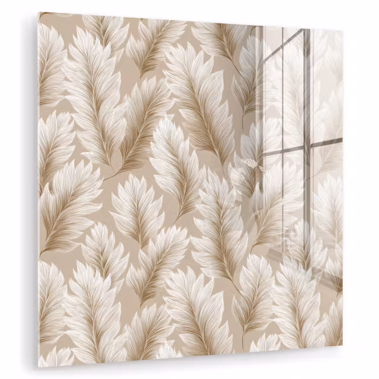 Botanisch - Patroon - Beige plexiglas 5mm klein 11 -zzzproduct_nieuw