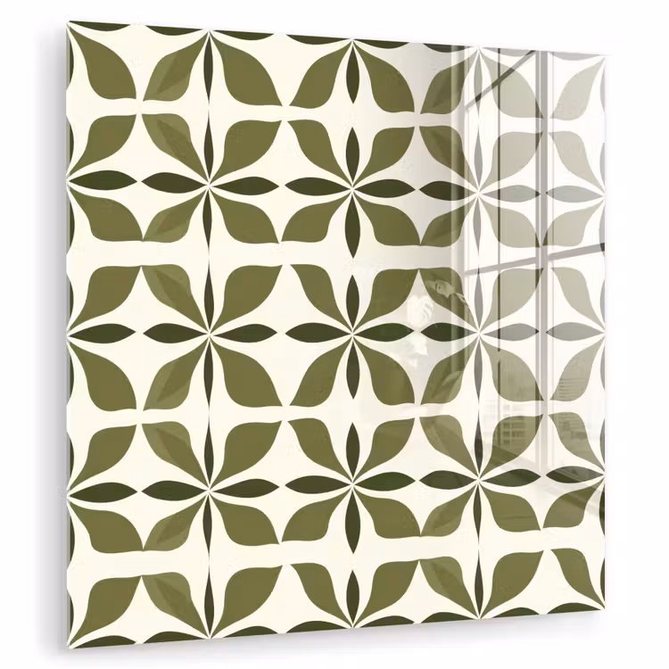 Botanisch - Retro - Groen plexiglas 5mm klein 11 -zzzproduct_nieuw
