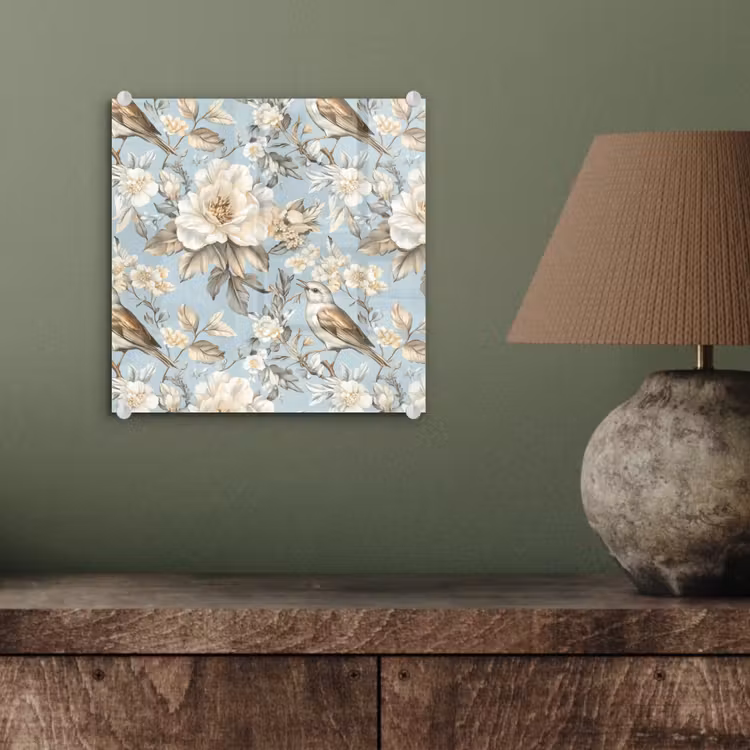 Botanisch - Zangvogel - Blauw plexiglas 5mm klein 11 -sfeer3