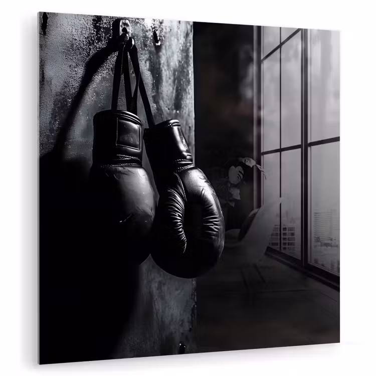 Bokshandschoenen - Muur - Duister - Zwart plexiglas 5mm klein -zzzproduct_nieuw