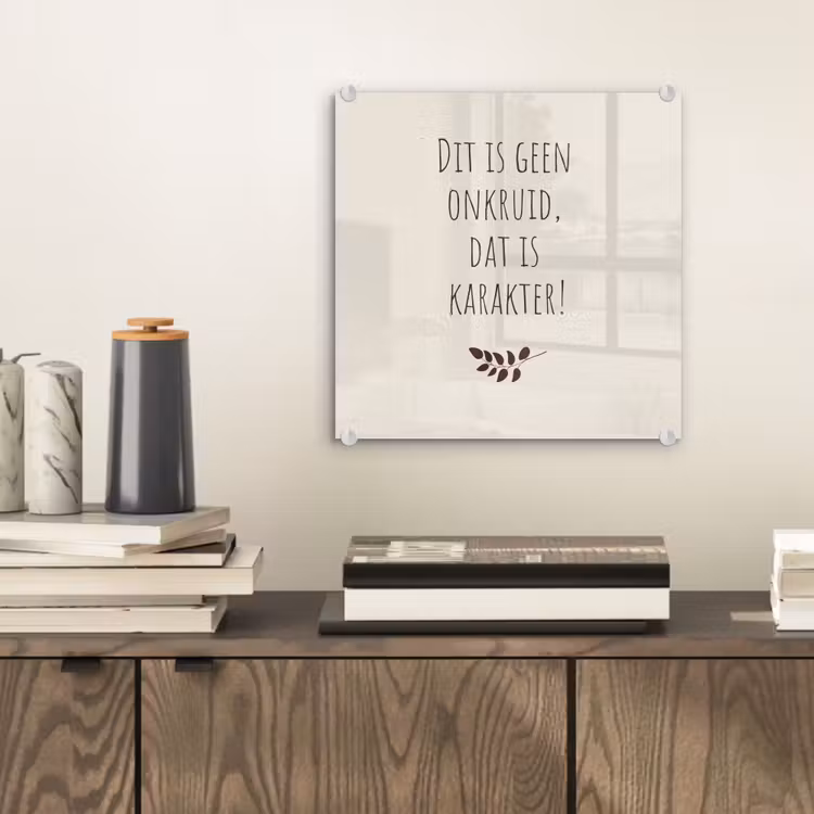 Bruin - Minimalistisch - Quote - Zomer plexiglas 5mm klein -sfeer1