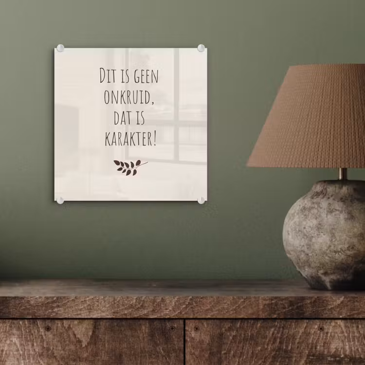 Bruin - Minimalistisch - Quote - Zomer plexiglas 5mm klein -sfeer3