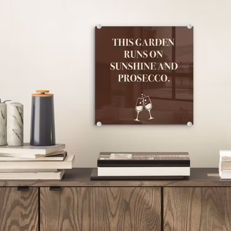 Bruin - Zomer - Quote - Drinken plexiglas 5mm klein -sfeer1