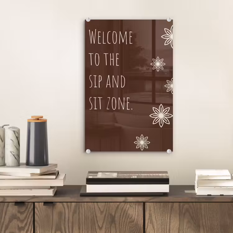 Bruin - Quote - Bloemen - Zomer plexiglas 5mm klein -sfeer1