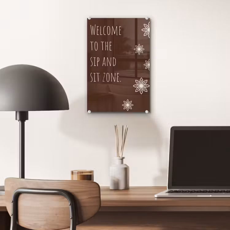 Bruin - Quote - Bloemen - Zomer plexiglas 5mm klein -sfeer6