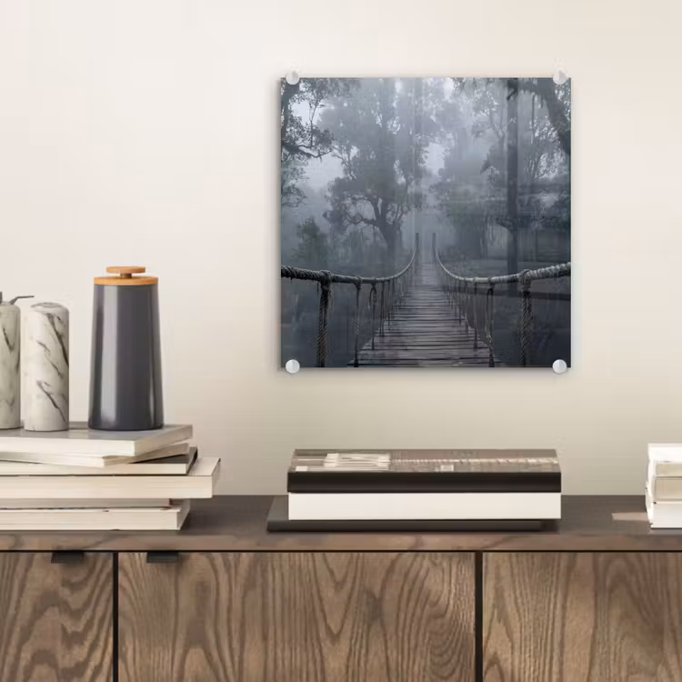 Brug - Jungle - Mist - Natuur plexiglas 5mm klein -sfeer1