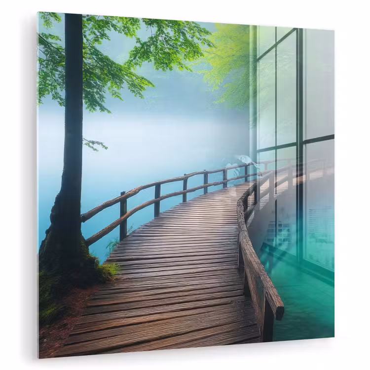 Brug - Water - Rivier - Bos plexiglas 5mm klein -zzzproduct_nieuw