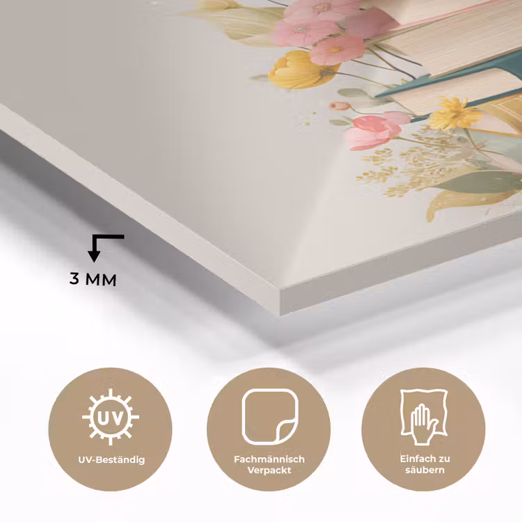Boeken - Stapel - Bloemen - Kleurrijk plexiglas 5mm klein -wsfeer2_DE