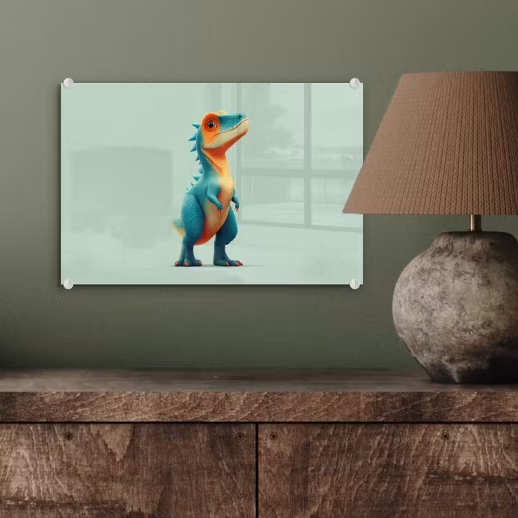 Cartoon - Dino - Oranje - Stekels plexiglas 5mm klein -wsfeer2_DE