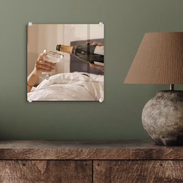 Champagne - Bed - Bubbels plexiglas 5mm klein -sfeer3