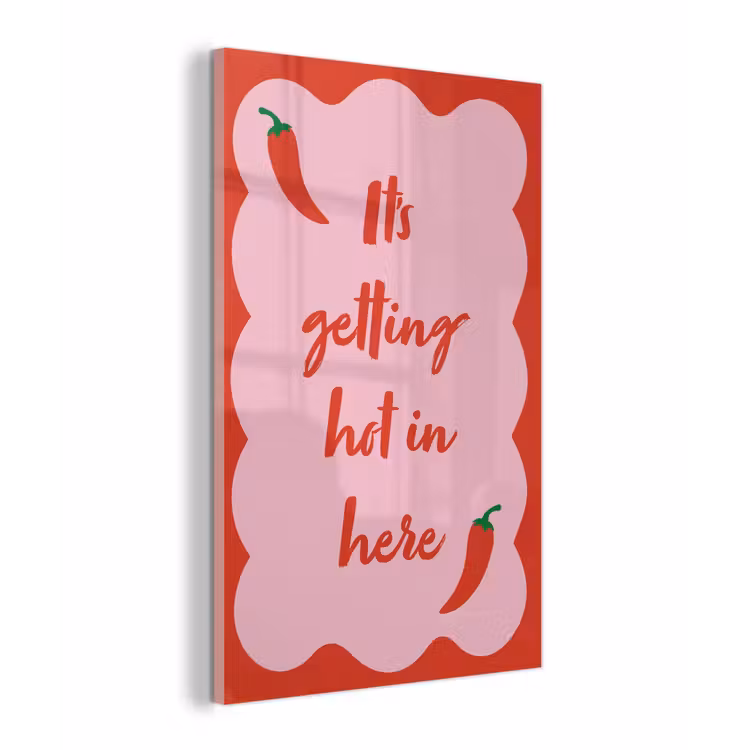 Chilipeper - Red - Hot - Quotes plexiglas 5mm klein -z3d