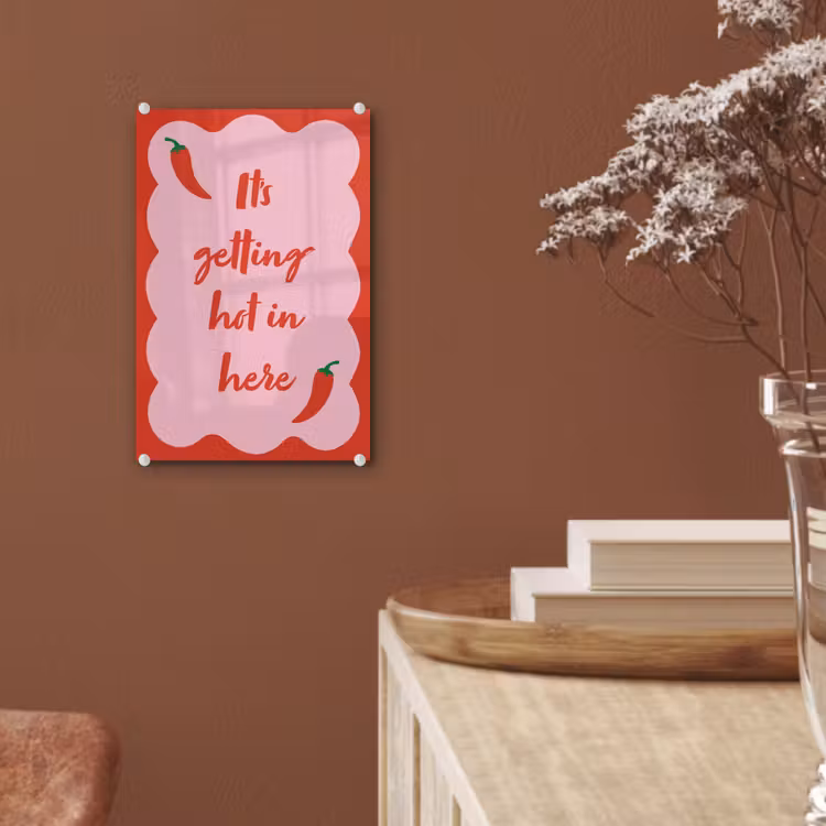 Chilipeper - Red - Hot - Quotes plexiglas 5mm klein -sfeer5