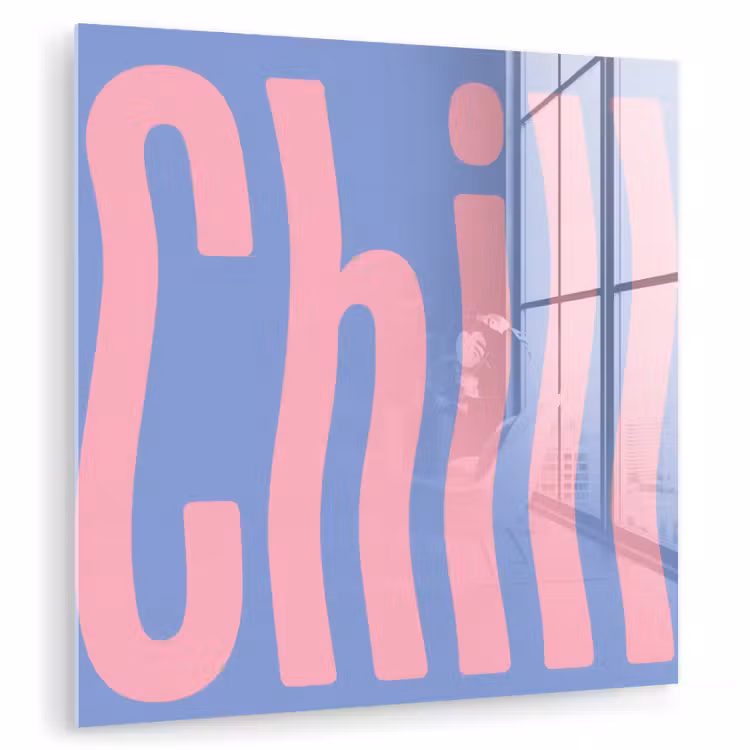 Chill - Roze - Blauw - Golvend plexiglas 5mm klein -zzzproduct_nieuw