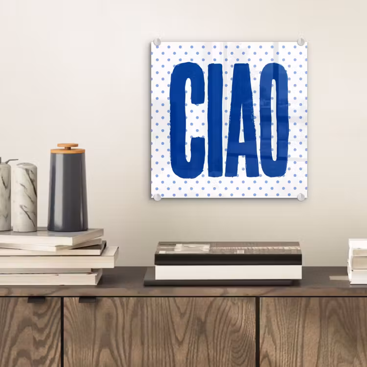 Ciao - Blauw - Stippen plexiglas 5mm klein -sfeer1