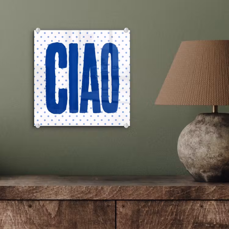 Ciao - Blauw - Stippen plexiglas 5mm klein -sfeer3