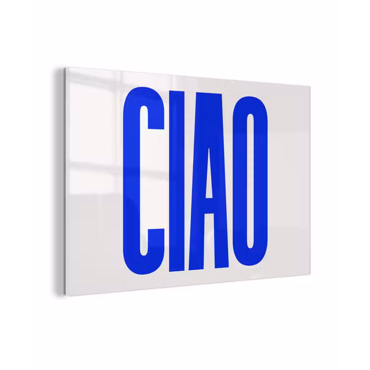 Ciao - Hoofdletters - Blauw - Minimalistisch plexiglas 5mm klein -zzzproduct_nieuw