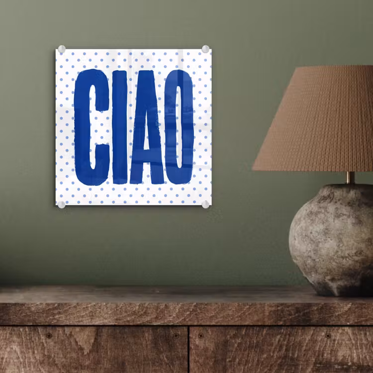 Ciao - Stippen - Roze - Wit plexiglas 5mm klein -sfeer3