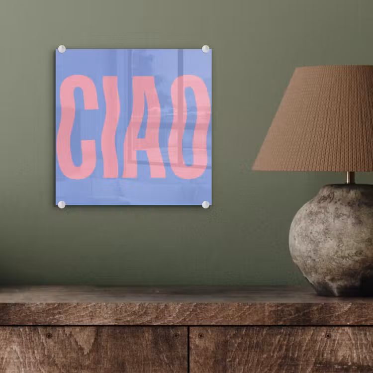 Ciao - Roze - Blauw - Golvend plexiglas 5mm klein -sfeer3