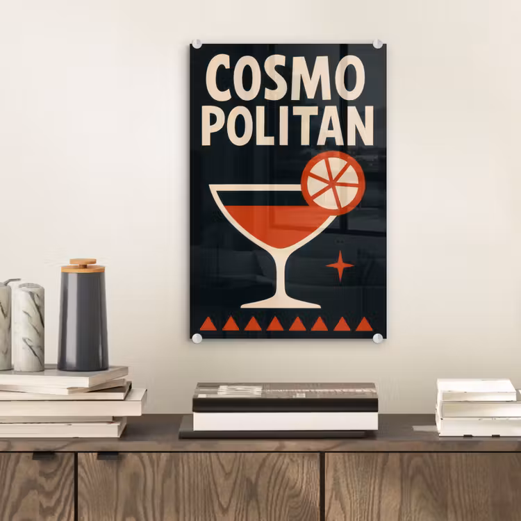 Cocktail - Zwart - Illustratie plexiglas 5mm klein -sfeer1