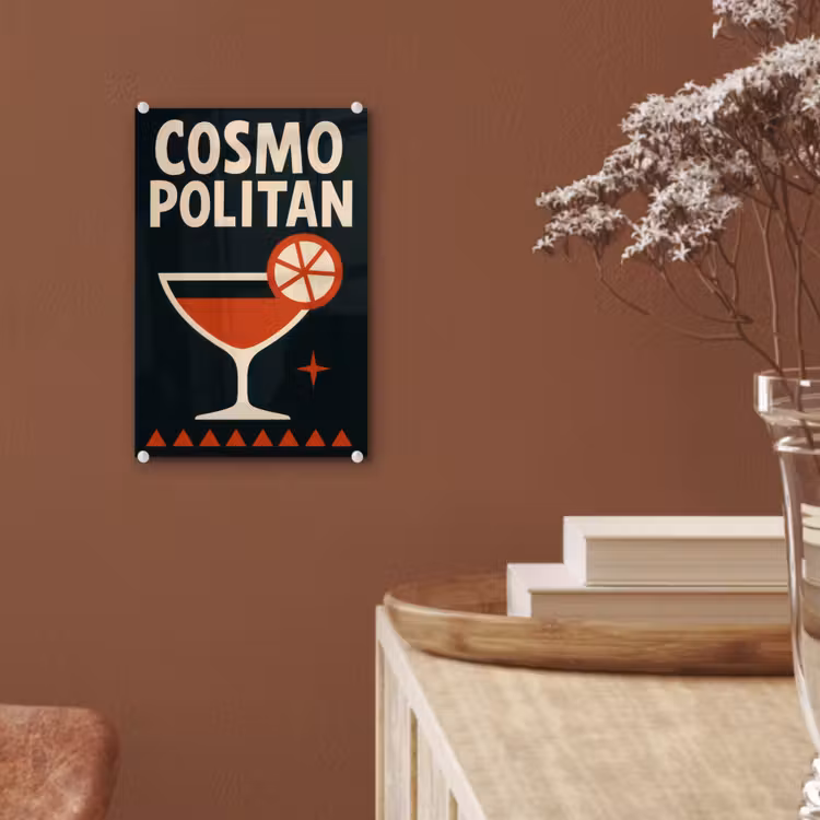 Cocktail - Zwart - Illustratie plexiglas 5mm klein -sfeer5