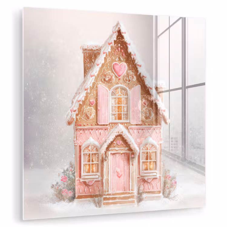 Huisje - Suiker - Pastel plexiglas 5mm klein -zzzproduct_nieuw
