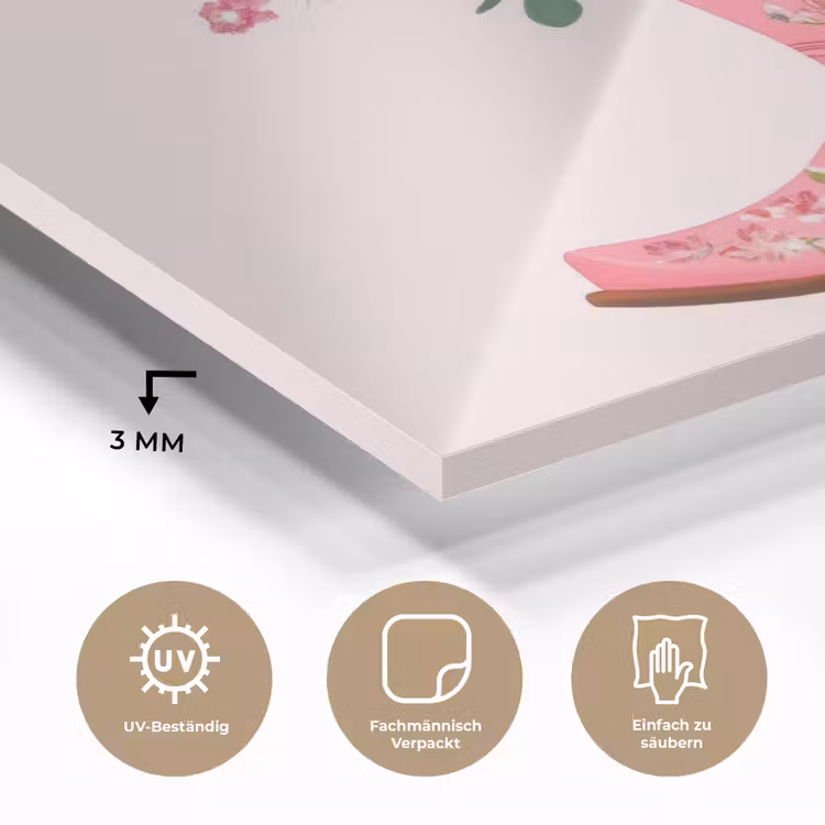 Cowboylaarzen - Roze - Boeket - Bloemen plexiglas 5mm klein -wsfeer2_DE