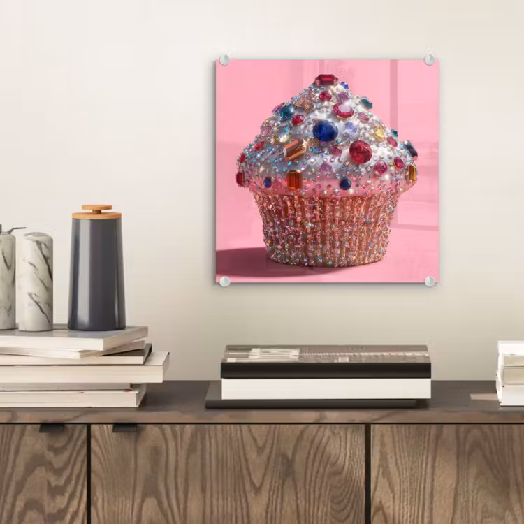 Cupcake - Kleurrijk - Edelstenen plexiglas 5mm klein -sfeer1