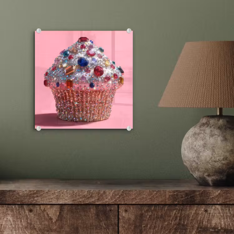 Cupcake - Kleurrijk - Edelstenen plexiglas 5mm klein -sfeer3