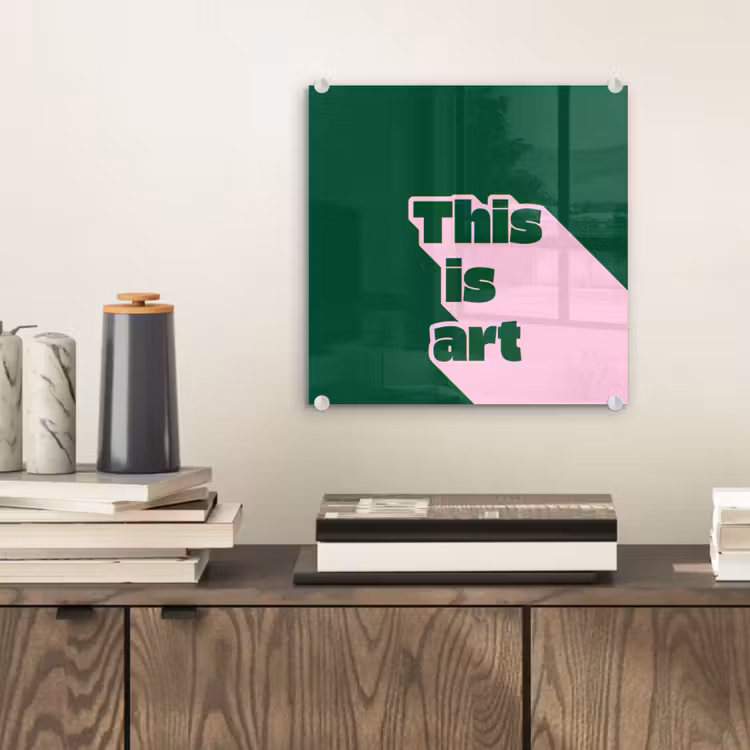 This is art - Schaduw - Roze plexiglas 5mm klein -sfeer1
