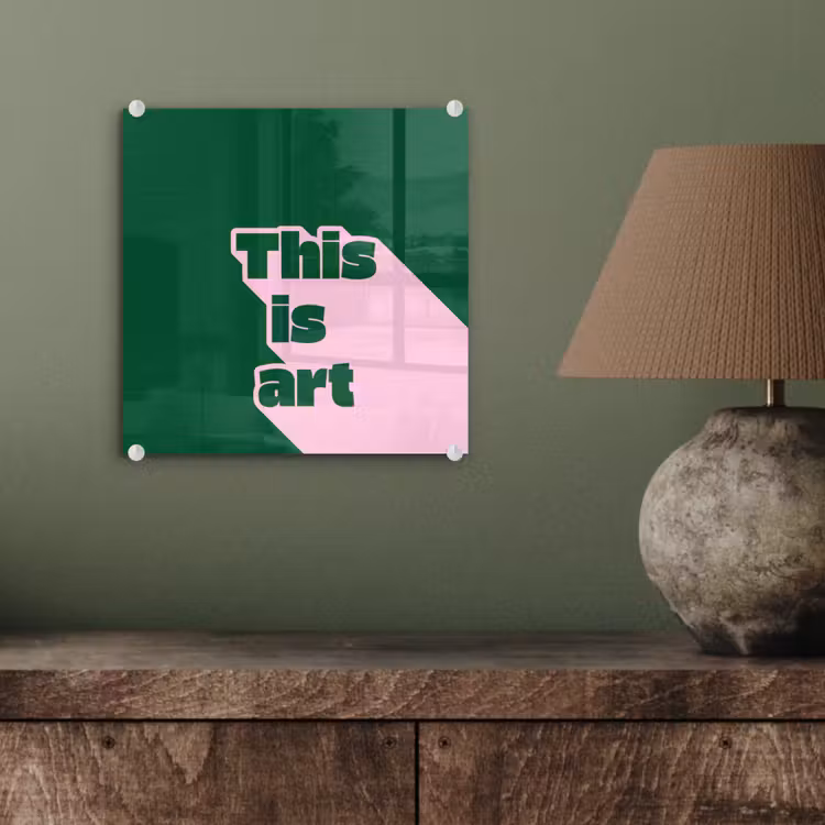 This is art - Schaduw - Roze plexiglas 5mm klein -sfeer3