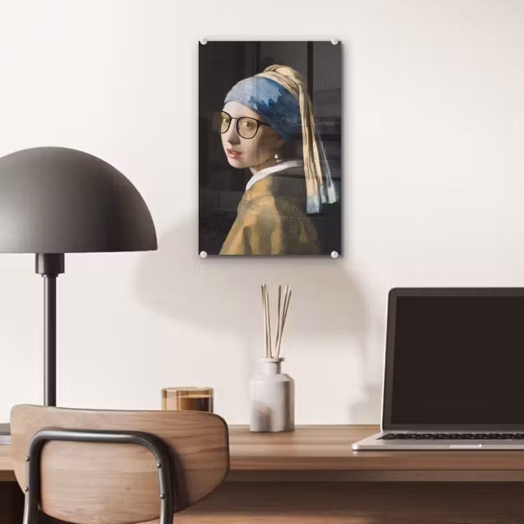 Meisje met de parel - Johannes Vermeer - Bril plexiglas 5mm klein -sfeer6