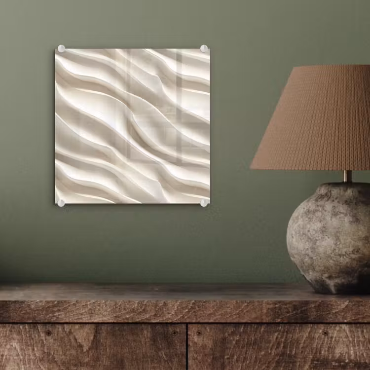 Diagonaal - Golven - Crème plexiglas 5mm klein 11 -sfeer3
