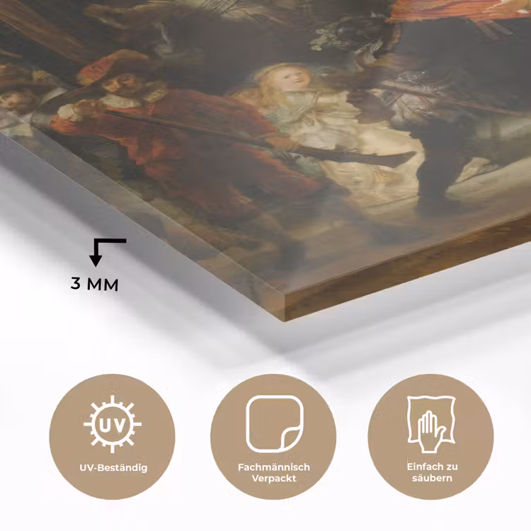 De Nachtwacht - Schilderij van Rembrandt van Rijn plexiglas 5mm klein -wsfeer2_DE
