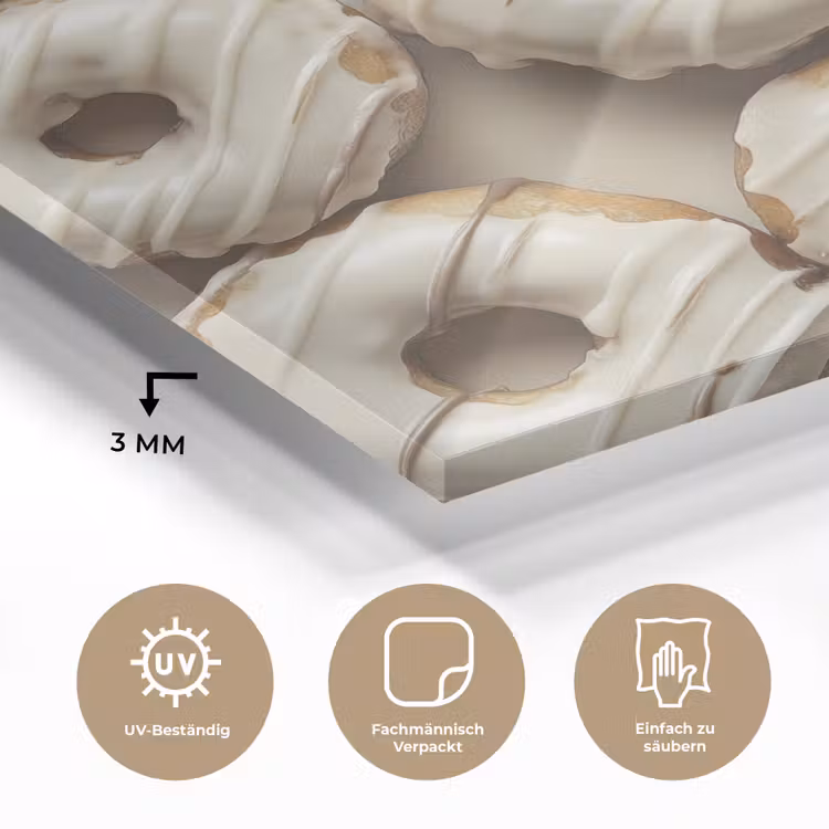 Donuts - Chocolade - Wit - Beige plexiglas 5mm klein -wsfeer2_DE