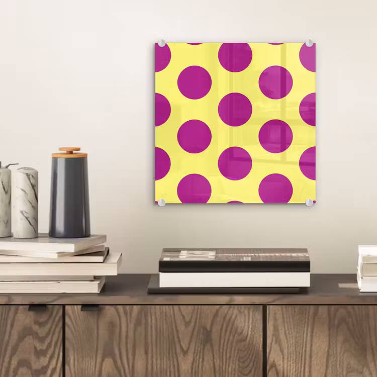 Dots - Klassiek - Geel plexiglas 5mm klein 11 -sfeer1