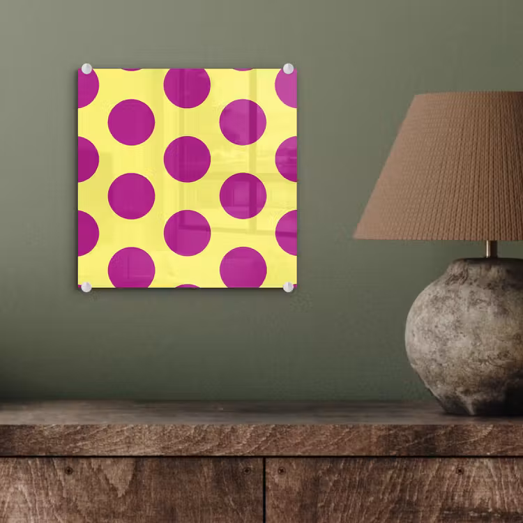 Dots - Klassiek - Geel plexiglas 5mm klein 11 -sfeer3