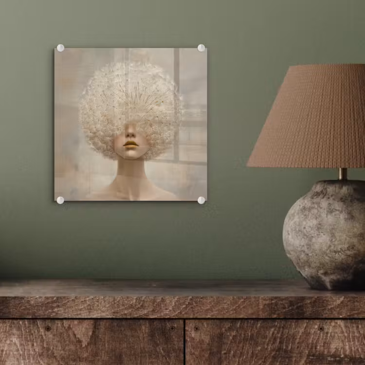 Dromerig - Beige - Paardenbloemzaadjes plexiglas 5mm klein -sfeer3