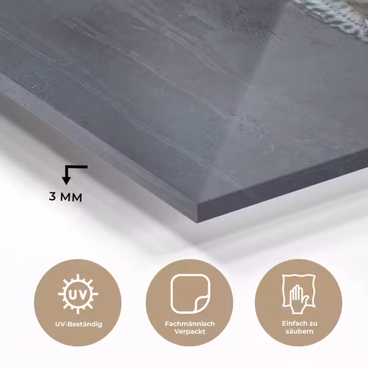 Glasbild - Drei Fische – Seil - Drie vissen - Touw plexiglas 5mm klein