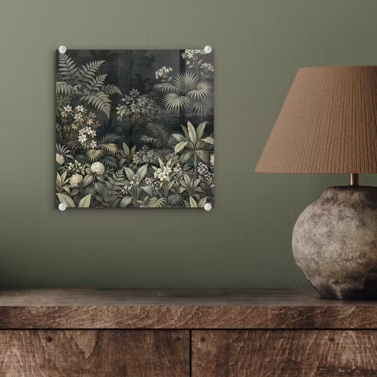Jungle - Bladeren - Botanisch - Groen plexiglas 5mm klein -sfeer3