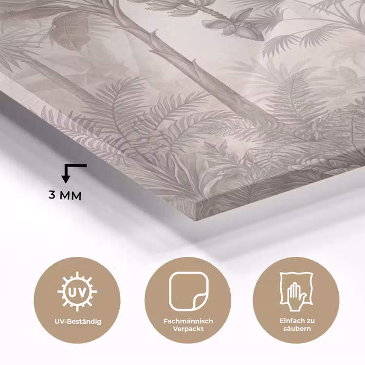 Jungle - Banenboom - Kolibrie - Beige plexiglas 5mm klein -wsfeer2_DE