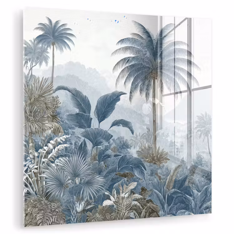 Jungle - Modern - Blauw - Groen plexiglas 5mm klein -zzzproduct_nieuw