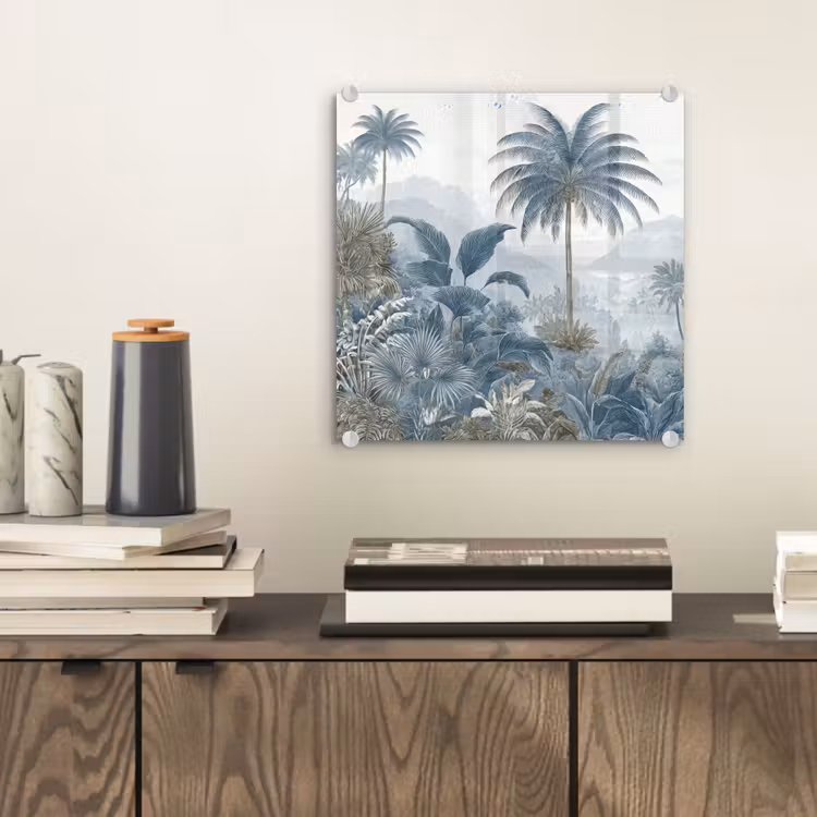Jungle - Modern - Blauw - Groen plexiglas 5mm klein -sfeer1