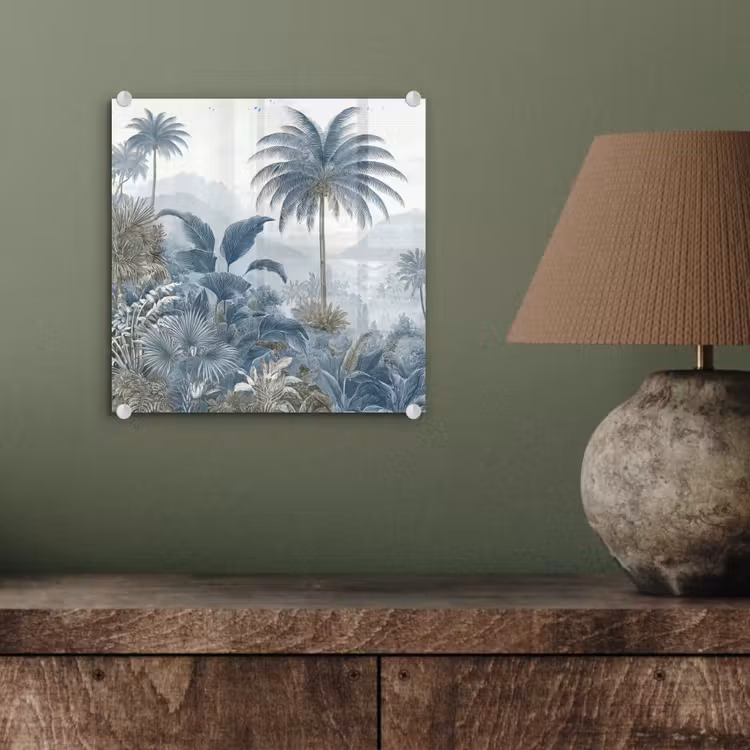 Jungle - Modern - Blauw - Groen plexiglas 5mm klein -sfeer3