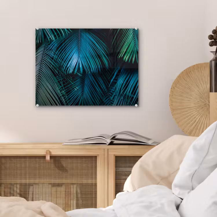 Inductie mat - Jungle - Inductie beschermer - Palmblad - Natuur plexiglas 5mm klein -sfeer4