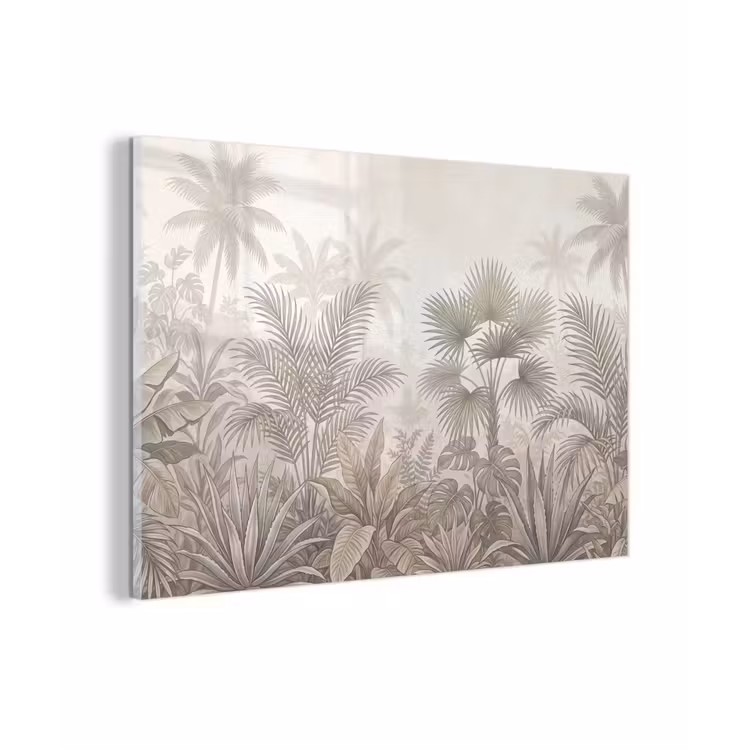 Jungle - Tropisch - Natuur -Vintage - Beige plexiglas 5mm klein -zzzproduct_nieuw