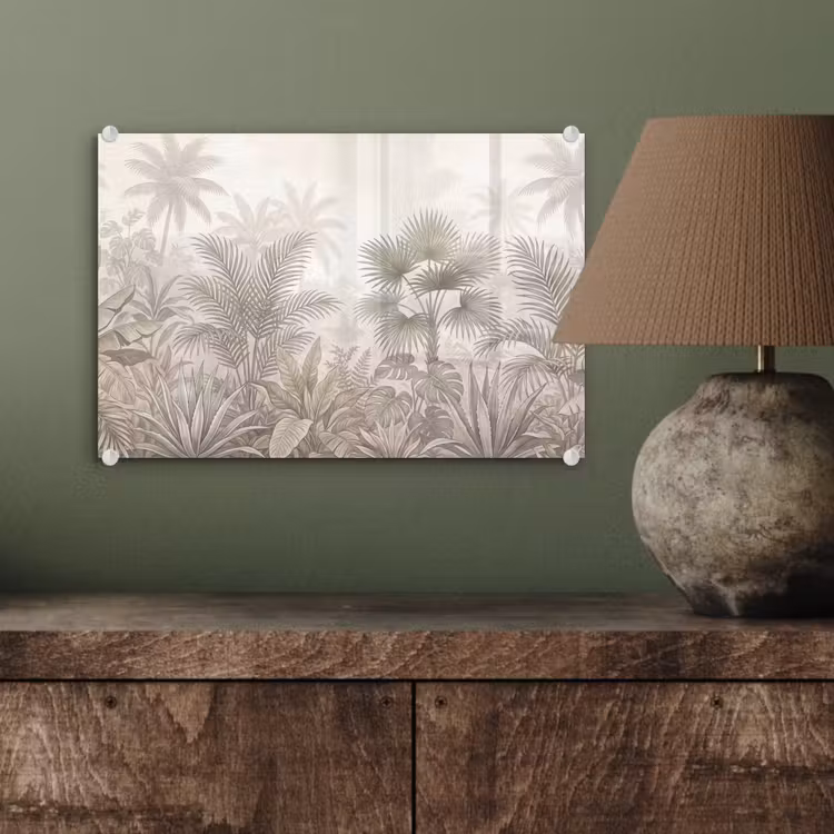 Jungle - Tropisch - Natuur -Vintage - Beige plexiglas 5mm klein -wsfeer2_DE