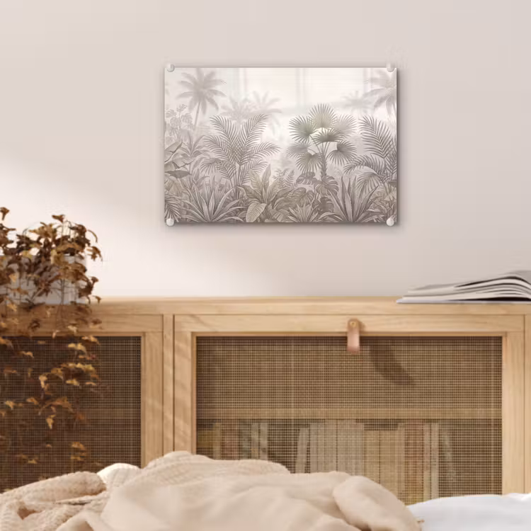 Jungle - Tropisch - Natuur -Vintage - Beige plexiglas 5mm klein -sfeer3