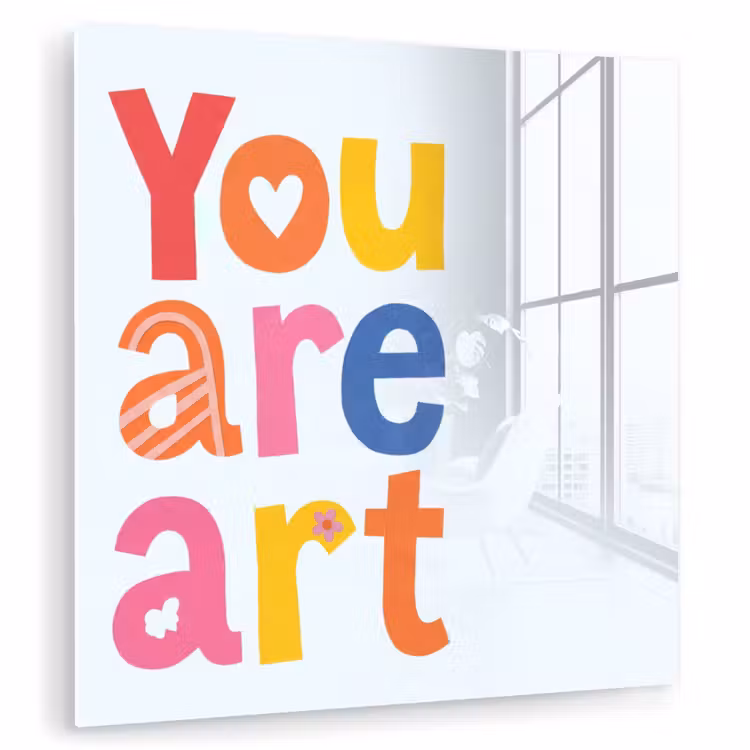 You are art - Kleurrijk - Grafisch plexiglas 5mm klein -zzzproduct_nieuw