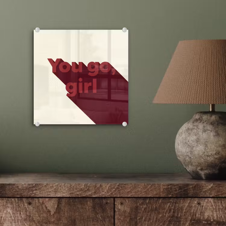 you go girl - 3D - Rood plexiglas 5mm klein -sfeer3
